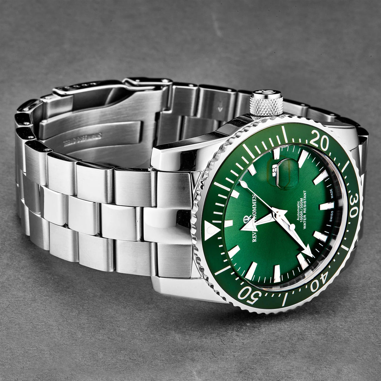 Revue Thommen Diver Men's 45mm Green Automatic Watch