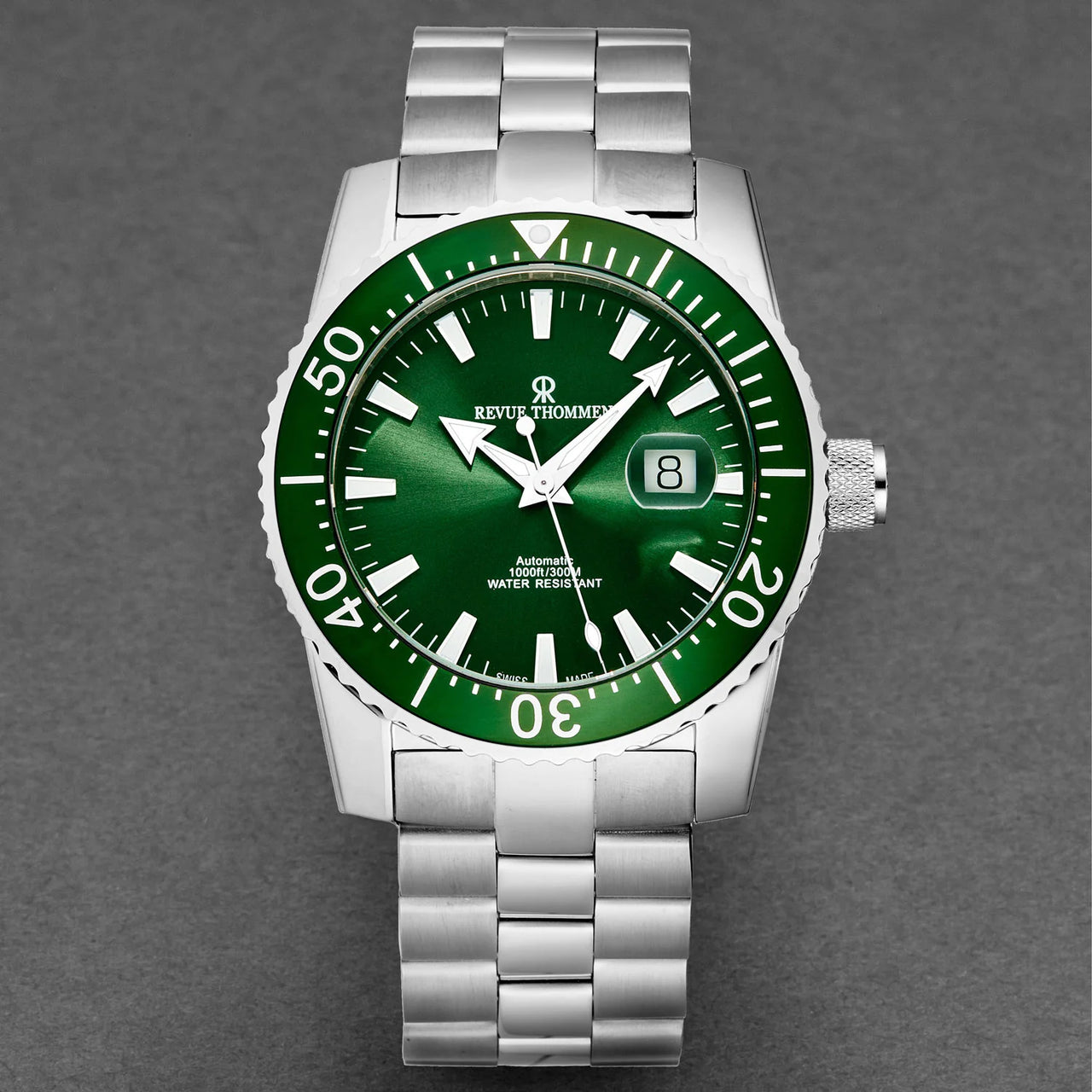 Revue Thommen Diver Men's 45mm Green Automatic Watch