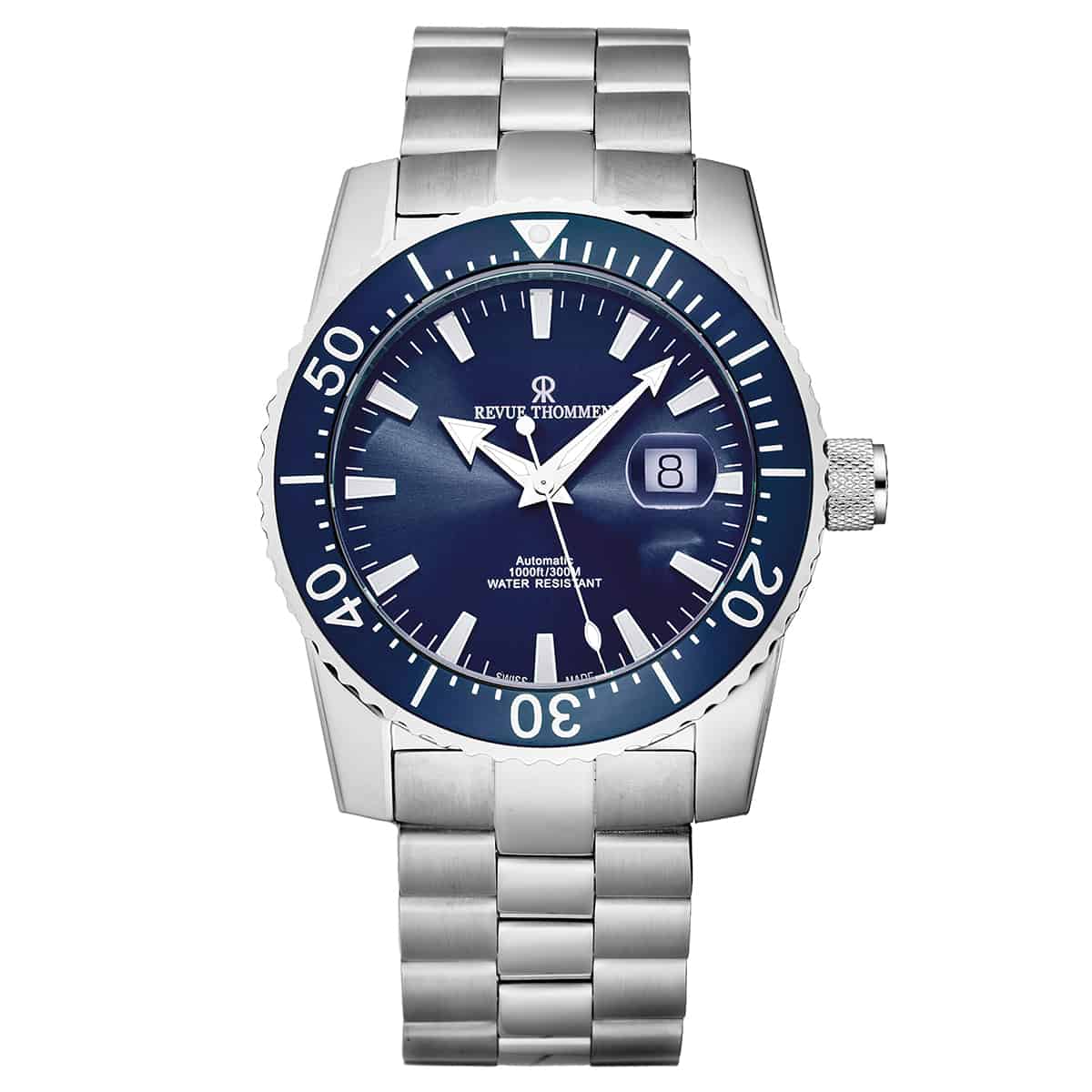 Revue Thommen Diver Men's 46mm Blue Automatic Watch