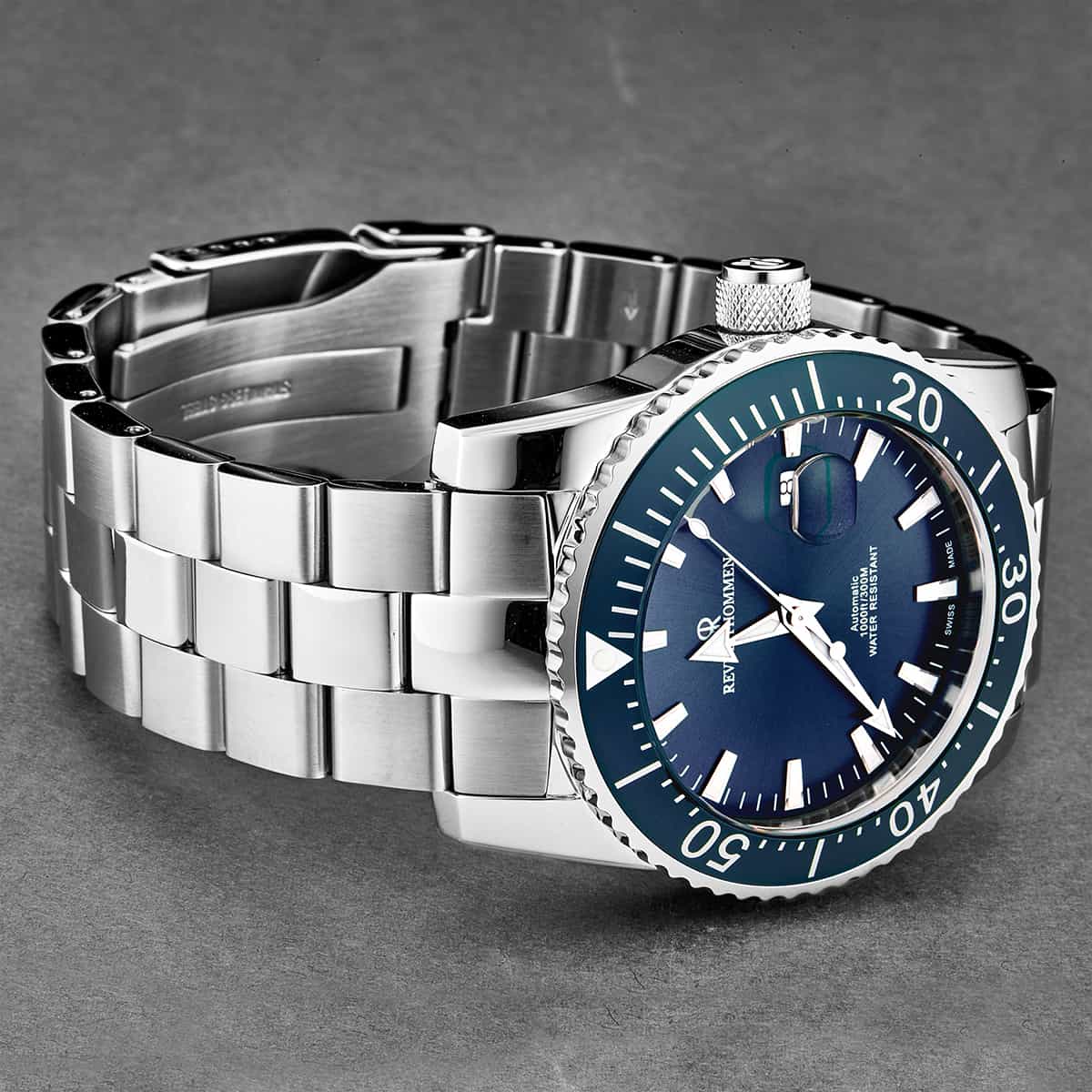 Revue Thommen Diver Men's 46mm Blue Automatic Watch
