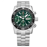 Thumbnail for Revue Thommen Diver Men's 45mm Green Stainless Steel Automatic Chronograph Watch
