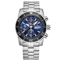 Thumbnail for Revue Thommen Diver Men's 45mm Blue Stainless Steel Automatic Chronograph Watch