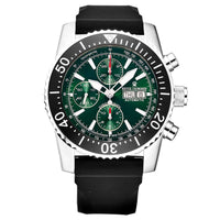 Thumbnail for Revue Thommen Airspeed Men's 46mm Green Rubber Chronograph Automatic Watch