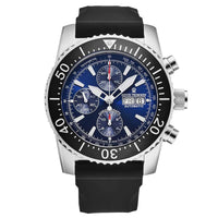 Thumbnail for Revue Thommen Diver Men's 46mm Blue Rubber Chronograph Automatic Watch