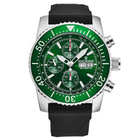 Thumbnail for Revue Thommen Diver Men's 46mm Green Rubber Chronograph Automatic Watch