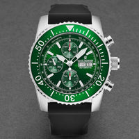 Thumbnail for Revue Thommen Diver Men's 46mm Green Rubber Chronograph Automatic Watch