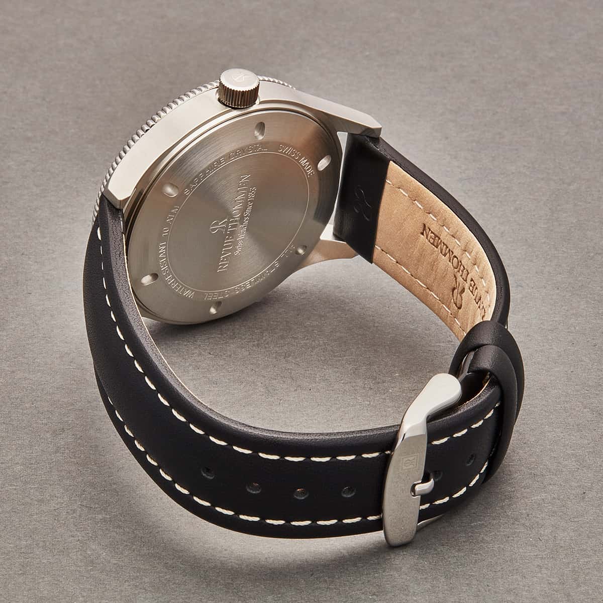 Revue Thommen Pilot Men's 44mm Stainless Steel Black Automatic Watch