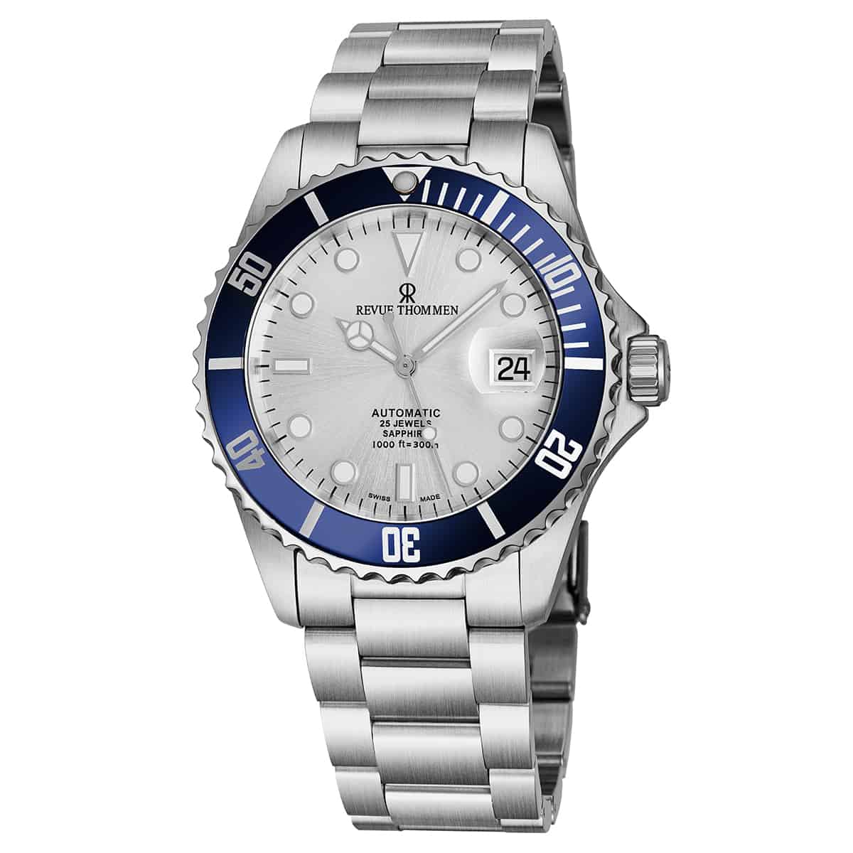 Revue Thommen Diver Men's 42mm Stainless Steel Silver Dial Automatic Watch