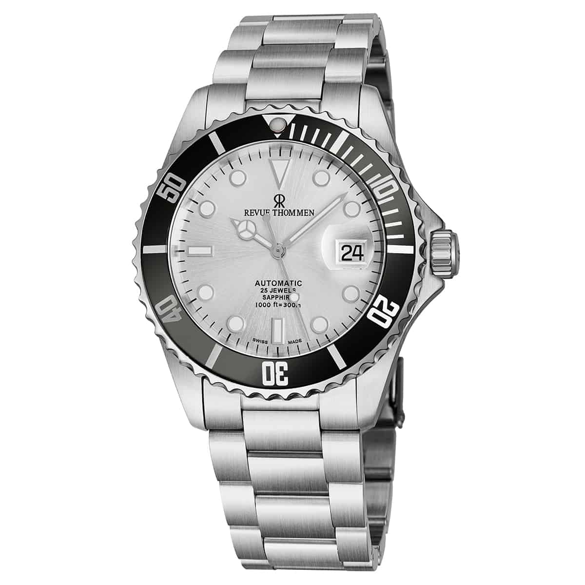 Revue Thommen Diver Men's 42mm Stainless Steel Silver Dial Automatic Watch