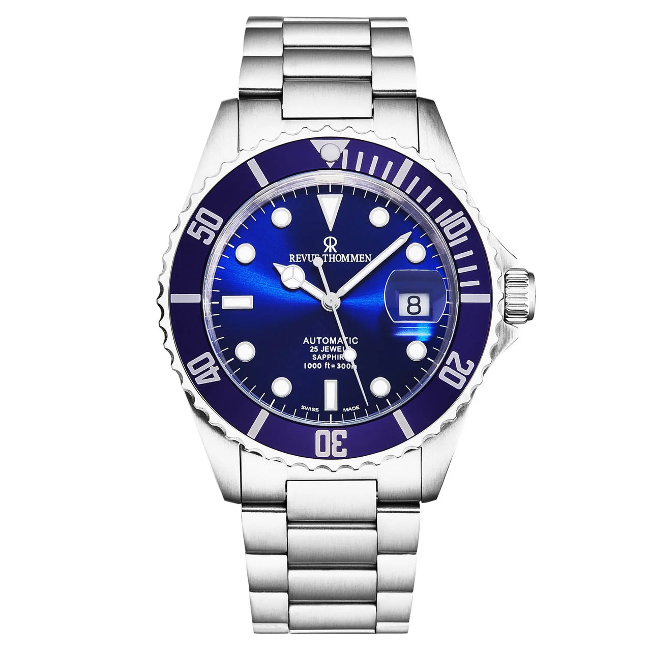 Revue Thommen Diver Men's 42mm Stainless Steel Blue Dial Automatic Watch