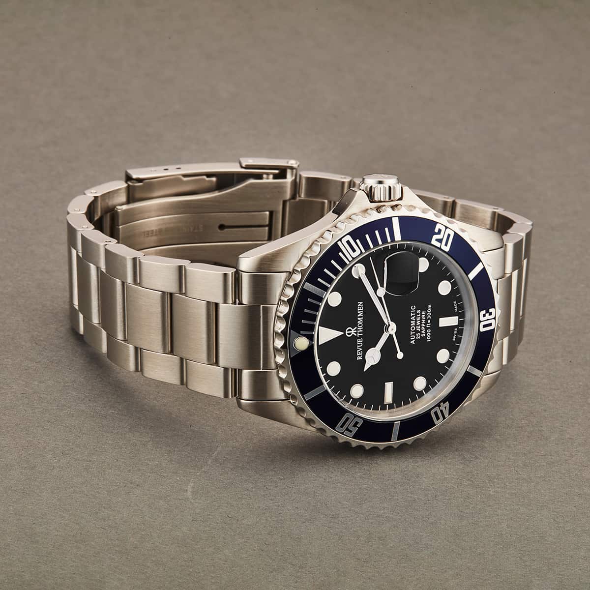 Revue Thommen Diver Men's 42mm Stainless Steel Black Dial Automatic Watch