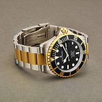 Thumbnail for Revue Thommen Diver Men's 42mm Black Dial Two-Tone Stainless Steel Automatic Watch