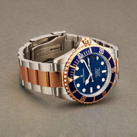Thumbnail for Revue Thommen Diver Men's 42mm Two-Tone Rose Gold Blue Automatic Watch