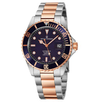 Thumbnail for Revue Thommen Diver Men's 42mm Two-Tone Rose Gold Blue Automatic Watch