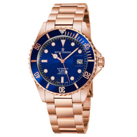 Thumbnail for Revue Thommen Diver Men's 42mm Blue Dial Rose Gold Stainless Steel Automatic Watch
