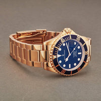 Thumbnail for Revue Thommen Diver Men's 42mm Blue Dial Rose Gold Stainless Steel Automatic Watch