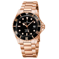 Thumbnail for Revue Thommen Diver Men's 42mm Black Rose Gold Stainless Steel Automatic Watch