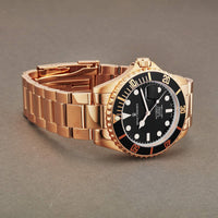 Thumbnail for Revue Thommen Diver Men's 42mm Black Rose Gold Stainless Steel Automatic Watch