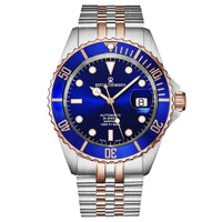 Thumbnail for Revue Thommen Men's Diver 42mm Blue Rose Gold Two-Tone Automatic Watch