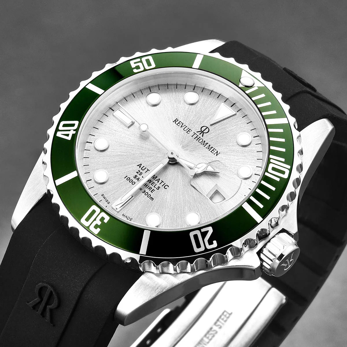 Revue Thommen Diver Men's 42mm Green Swiss Automatic Watch