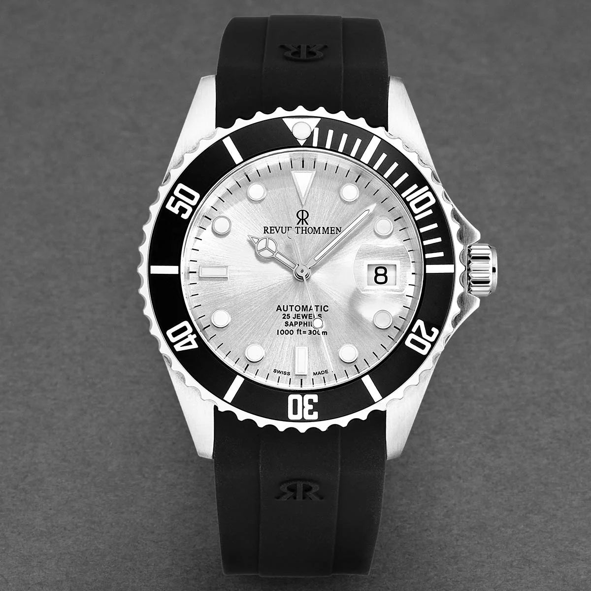 Revue Thommen Diver Men's 42mm Silver Automatic Watch