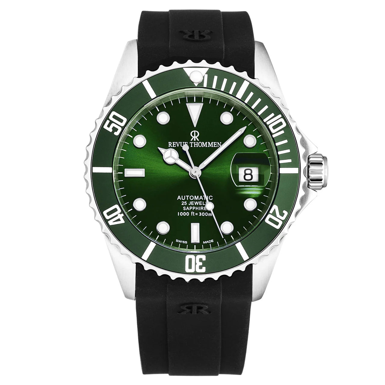 Revue Thommen Diver Men's 42mm Green Swiss Automatic Watch