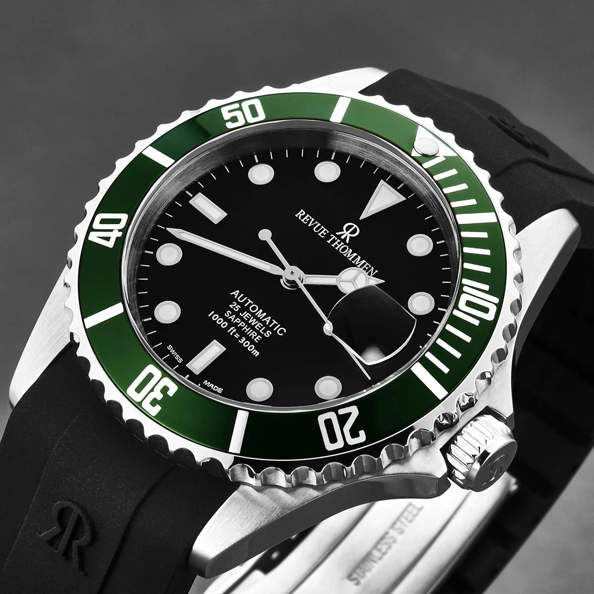 Revue Thommen Diver Men's 42mm Black Automatic Watch