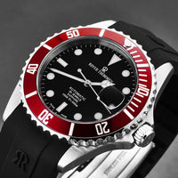 Thumbnail for Revue Thommen Diver Men's 42mm Black Red Automatic Watch
