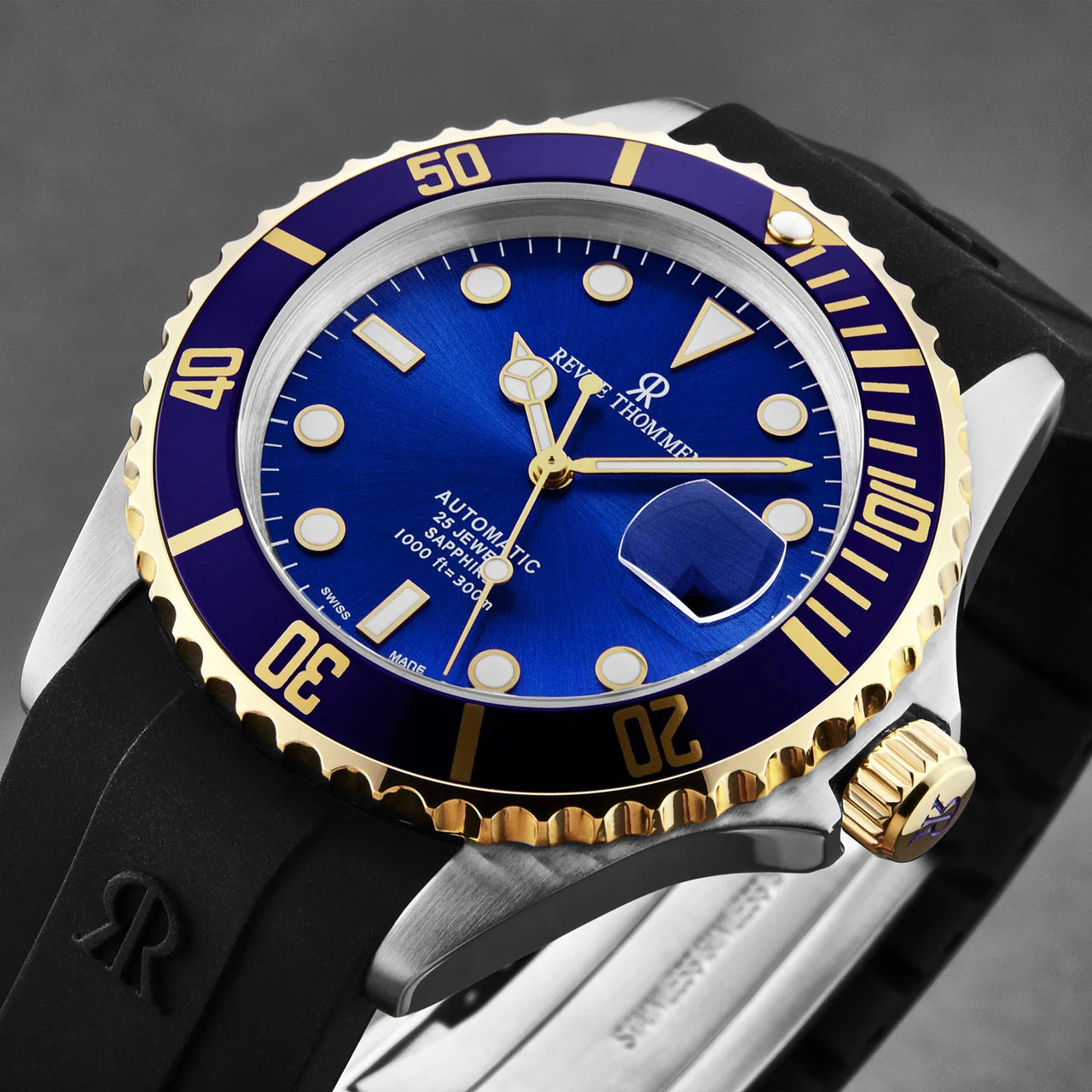 Revue Thommen Diver Men's 42mm Blue Automatic Watch