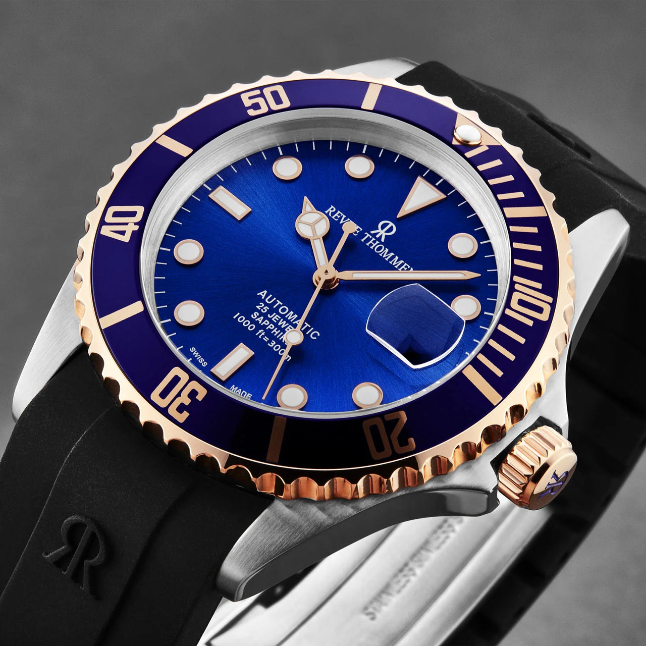 Revue Thommen Diver Men's 42mm Blue Automatic Watch