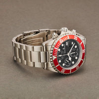 Thumbnail for Revue Thommen Diver Men's 42mm Black Red Chronograph Automatic Watch