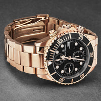 Thumbnail for Revue Thommen Diver Men's 42mm Black Rose Gold Chronograph Automatic Watch
