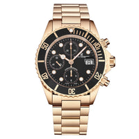 Thumbnail for Revue Thommen Diver Men's 42mm Black Rose Gold Chronograph Automatic Watch