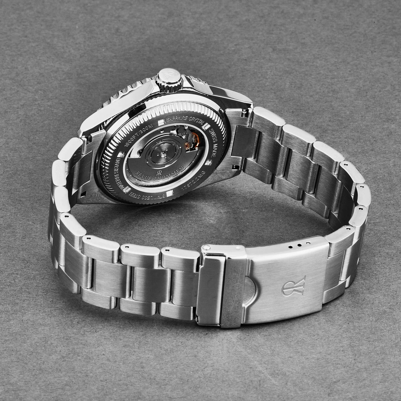 Revue Thommen Diver Men's 42mm Black Dial Black and Blue Bezel GMT Automatic Watch