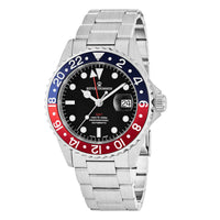 Thumbnail for Revue Thommen Diver Men's 42mm Stainless Steel Black Automatic GMT Watch