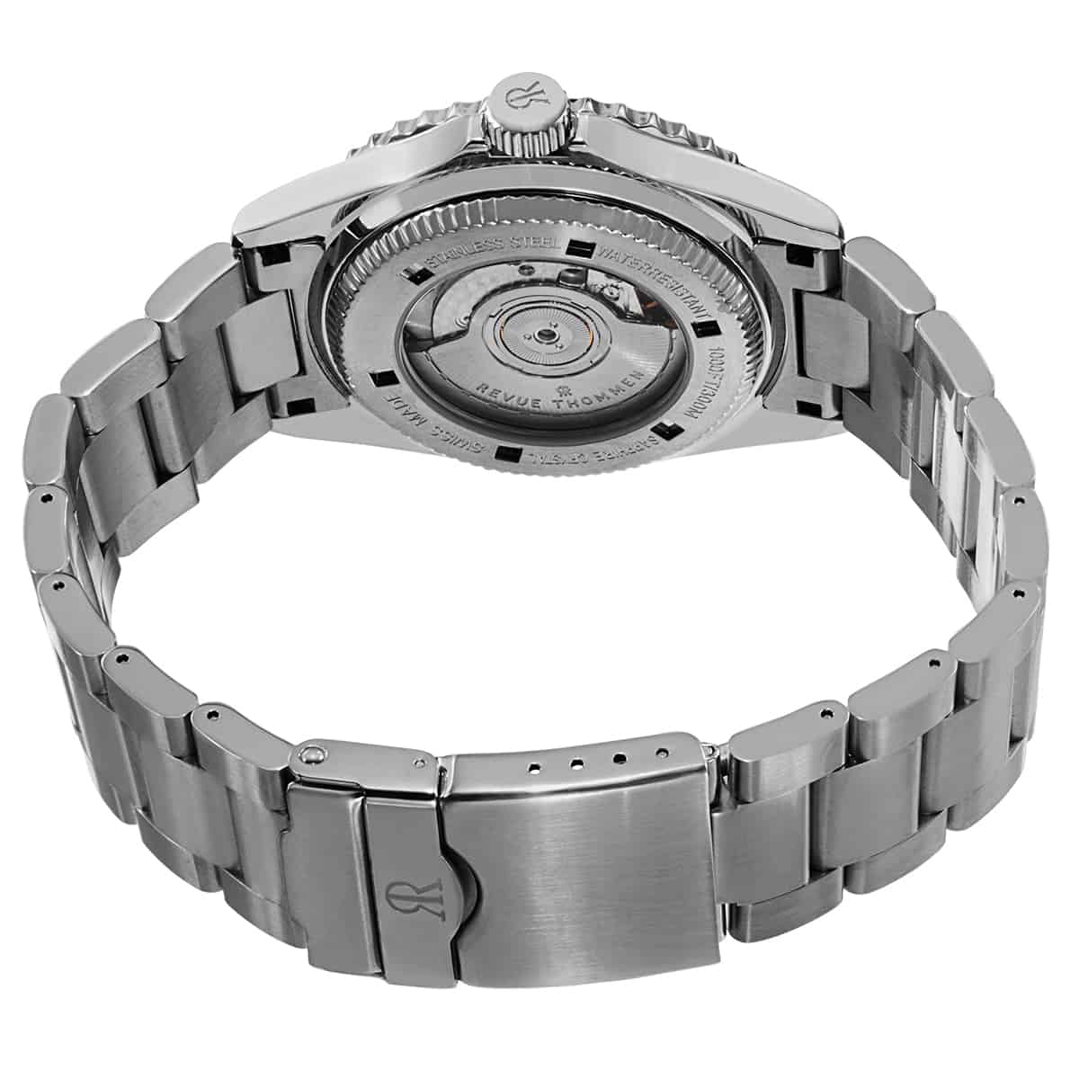 Revue Thommen Diver Men's 42mm Stainless Steel Black Automatic GMT Watch