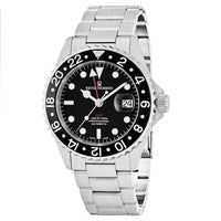 Thumbnail for Revue Thommen Diver Men's 42mm Stainless Steel Black Automatic GMT Watch