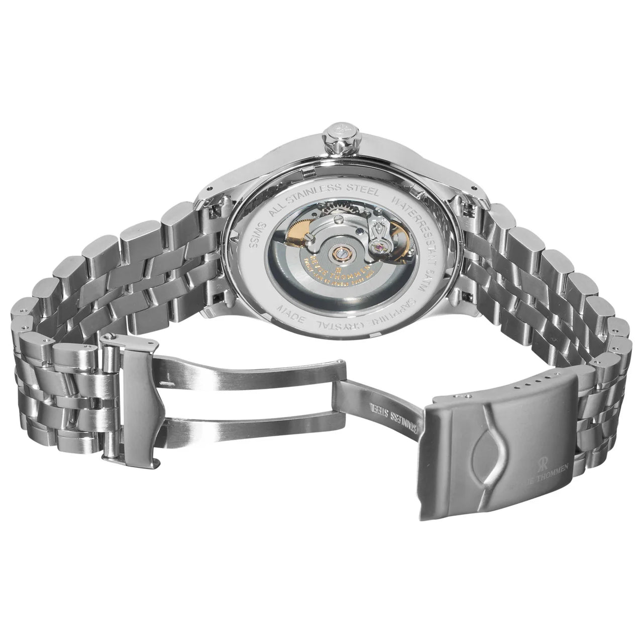 Revue Thommen XLarge Men's 43mm Silver Date Pointer Automatic Watch