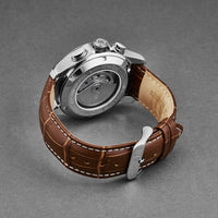 Thumbnail for Revue Thommen Men's Airspeed XL 44mm Chronograph Silver Brown Automatic Watch