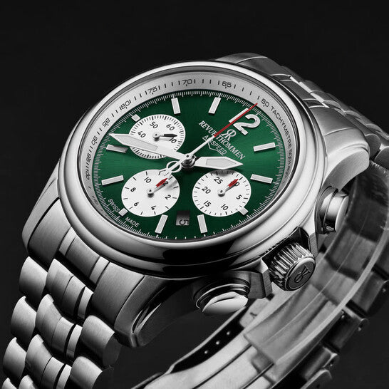 Revue Thommen Air Speed Chrono Green Automatic Men's Watch