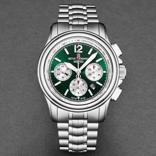 Revue Thommen Air Speed Chrono Green Automatic Men's Watch