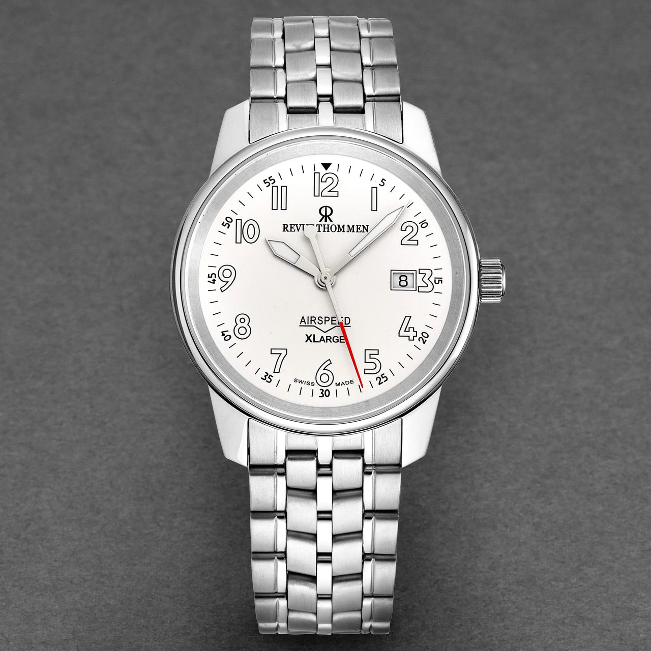 Revue Thommen Airspeed XL Men's 42mm Silver Automatic Watch