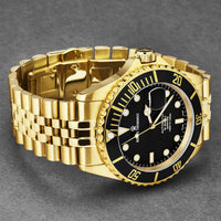 Thumbnail for Revue Thommen Diver Men's 42mm Black Gold Automatic Watch