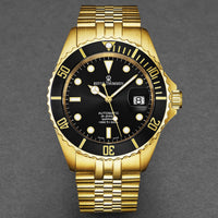Thumbnail for Revue Thommen Diver Men's 42mm Black Gold Automatic Watch