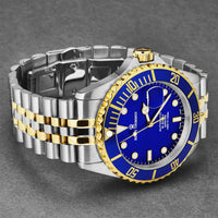 Thumbnail for Revue Thommen Men's Diver 42mm Blue Two-Tone Gold Automatic Watch
