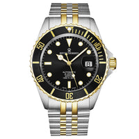 Thumbnail for Revue Thommen Men's Diver 42mm Black Two-Tone Gold Automatic Watch