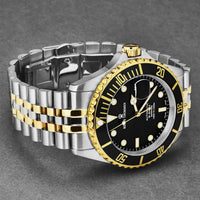 Thumbnail for Revue Thommen Men's Diver 42mm Black Two-Tone Gold Automatic Watch