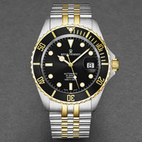 Thumbnail for Revue Thommen Men's Diver 42mm Black Two-Tone Gold Automatic Watch