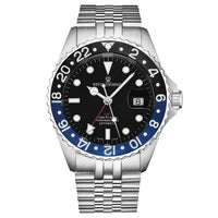Thumbnail for Revue Thommen Diver Black Dial Steel GMT Automatic Men's Watch