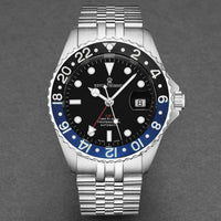 Thumbnail for Revue Thommen Diver Black Dial Steel GMT Automatic Men's Watch